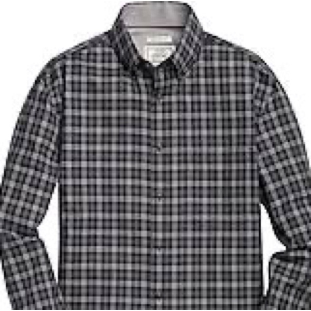 1905 Collection Tailored Fit Button-Down Collar Plaid Sportshirt with brrr°?